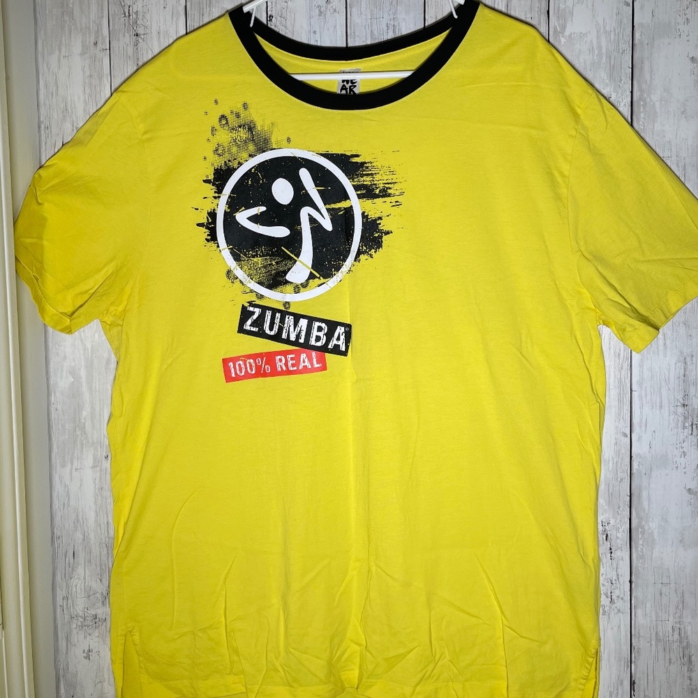 Zumba 100% Real Ringer Tee - Yellow XLegendary XL Men’s